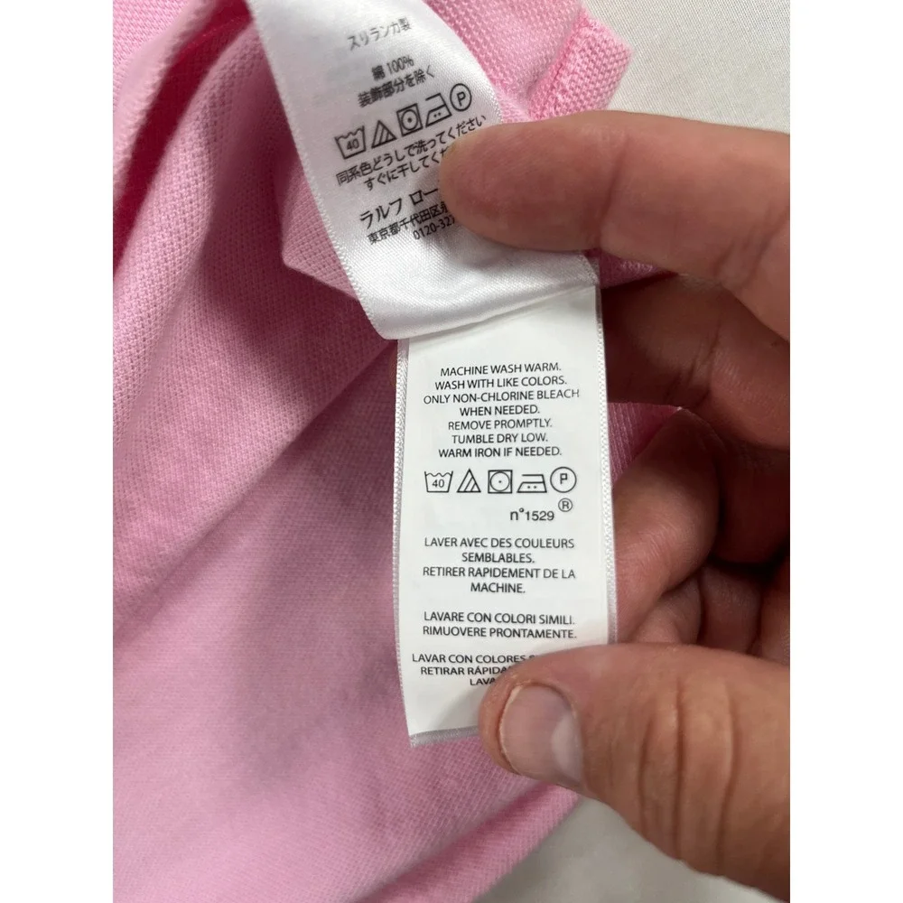 Polo Ralph Lauren Mens Pink Big Pony Short Sleeve Polo Shirt 2XB Big & Tall